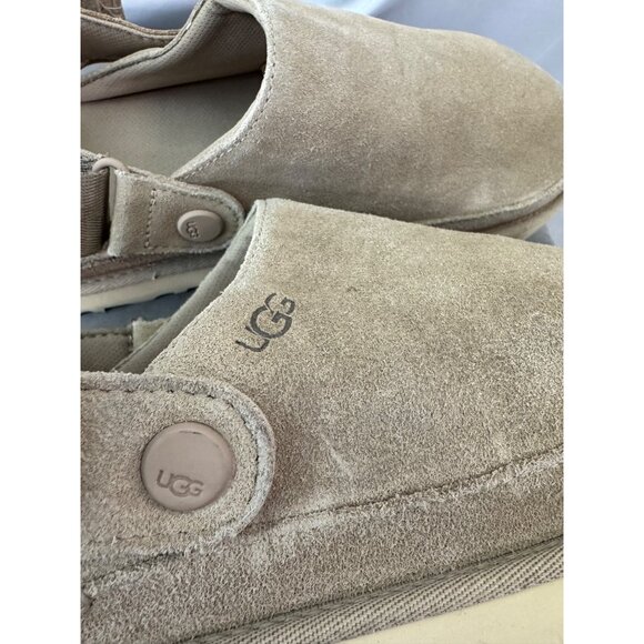 UGG Beige Goldenrod Suede Slip-On Adjustable Strap Clog Womens Shoes Size 7 - Picture 7 of 15